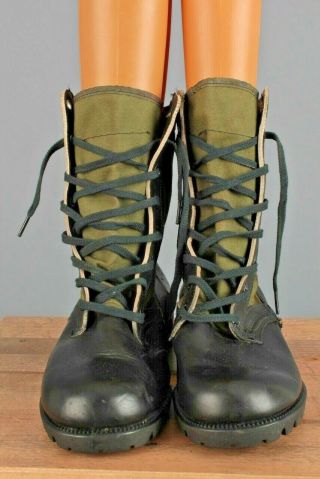 NOS Men ' s 1966 2nd Pattern US Army Combat Jungle Boots 5 XW 60s Vtg Vietnam War 2