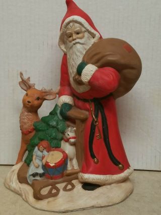 Vtg Provincial Mold 1989 Santa Claus Reindeer Toys Ceramic Christmas Mold