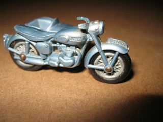 Vintage Lesney Triumph Motorcycle With Sidecar