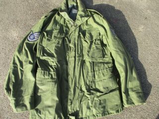 Us Air Force Vietnam War M - 1965 Od Green Field Jacket,