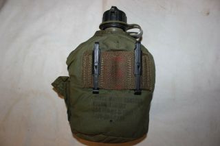 US Military Issue Vietnam Era Army USMC Canteen with Nylon Cover Set CT57 2