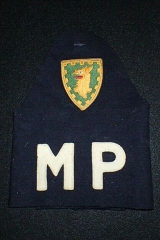 Cold War Us Army 15th Mp Military Police Brigade Armband Brassard Wool - Germany