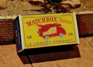 Matchbox Reg.  Wheels No.  13c,  Ford Thames Wreck Truck Customised Display Box Only