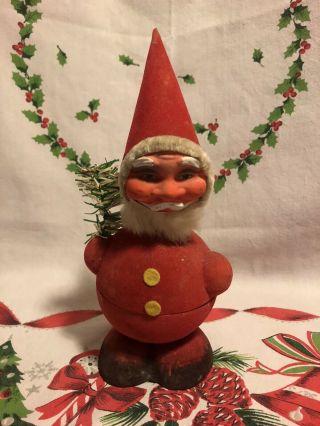 Vintage Christmas Santa Nodder Bobble Head Figure Candy Container West Germany