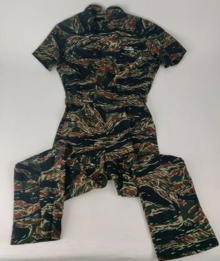 Vietnam Era Us Military Tiger Stripe Camo Womens Coveralls Flight Party Suit