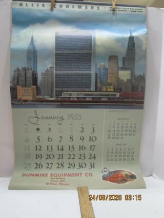 1953 Allis Chalmer Advertising Calendar Pictures Nos