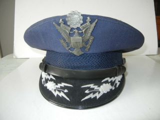 1964 Colonel Dress Visor Cap Usaf Us Air Force Uniform Hat Bancroft