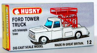 Custom Display Box For 1960s Husky 12 (b) Ford Tower Truck - Uk Post