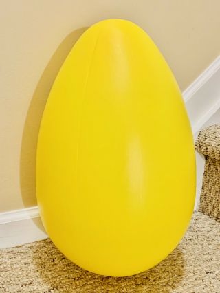 Vintage Large 16 " Jumbo Giant Blow Mold Yellow Easter Egg Outdoor Yard Decor Xl
