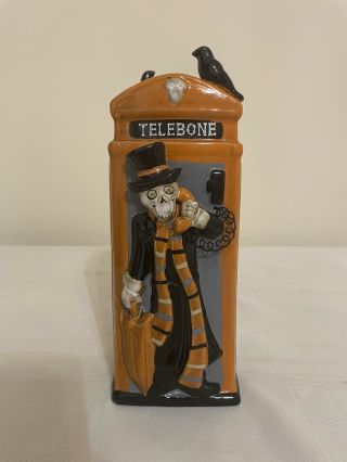2015 Yankee Candle Boney Bunch Telebone Telephone Booth Tea Light Holder