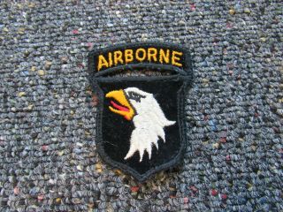 Pre War/vietnam War Us Army 101st Airborne Division Patch With Attached Tab