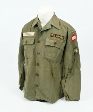 Vietnam War Us Fourth Army 1st Pattern Og107 Cotton Sateen Utility Shirt