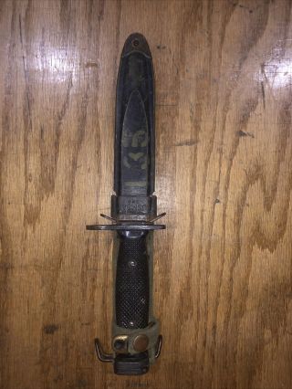 Vintage Us Military M7 Bayonet Combat Knife W/ Usm8a1 Scabbard Sheath