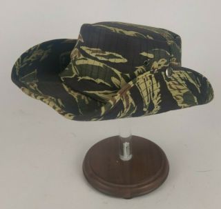 Us Military Tiger Stripe Pattern Camo Tropical Bush Boonie Hat Cap Unmarked