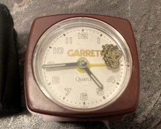 Vintage Garrett Motors Alarm Clock w/ Rotating Motor Logo - Motion U.  S.  A.  DynaDisc 2