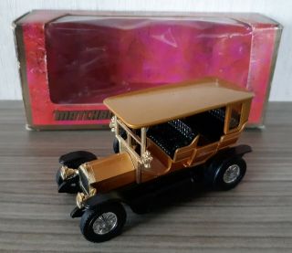 Matchbox Models Of Yesteryear Y5 - 3 1907 Peugeot Light Gold Body And Roof Iss 11