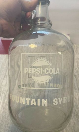 Vintage Pepsi Cola Fountain Syrup Gallon Bottle