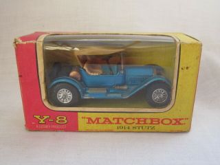 Vintage 1969 Model Of Yesteryear Y8 - 3 1914 Stutz Roadster With Box.