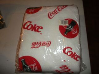 Vintage 1997 Coca Cola Tailgater Throw Blanket Usa Made 72 " X 90 "