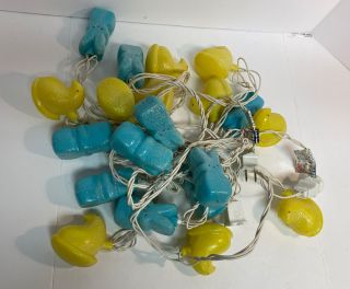 Spring Easter Peeps Blue Bunny Yellow Chicks String Lights 2 String W/10= 20