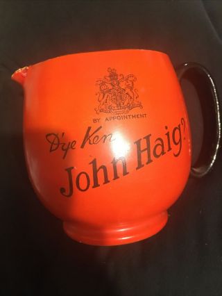 JOHN HAIG OLD SCOTCH WHISKY WATER PITCHER PUB JUG RARE 1920 ' s 1930 ' s 3