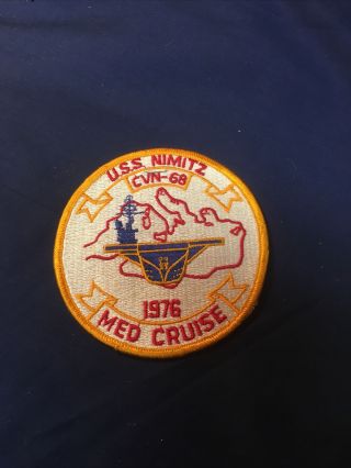 1976? Us Marines/navy Patch - Med Cruise Uss Nimitz Cvn - 68