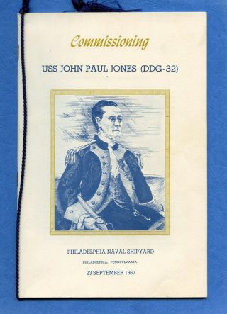 Uss John Paul Jones Ddg 32 Commissioning Navy Ceremony Program