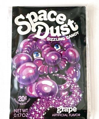 Vintage 1970s Space Dust Sizzling Candy Grape 1 20¢ Pack Space Glam Art