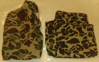 Semi Matching 60s Era Duck Hunter Camouflage Beogam Style Medium Shirt Pants M