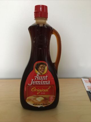 Aunt J Syrup,  24 Oz.  Bottle,  Retired Logo Brand.  Rare Not Av