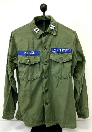 Vietnam War Era Air Force Airman Utility Shirt Cotton Sateen Og - 107 15 - 1/2 X 35