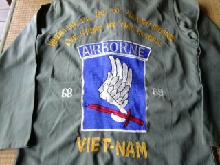 Vietnam War 173rd Airborne Brigade 68 - 69 Embroidered Souvenir Shirt