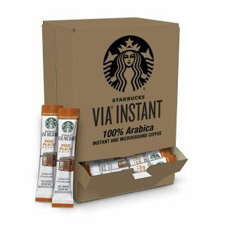 Starbucks Via Instant Coffee Medium Roast Pike Place 50 Packets - Exp 06/2021