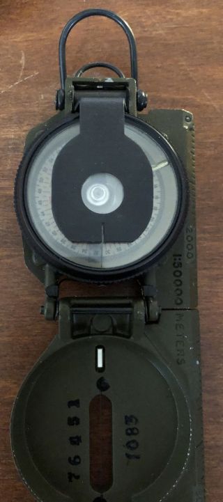 Vintage U.  S.  Military Magnetic Compass 30 June 71 RA MILLER ELEC CORP 2
