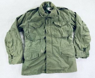 Vtg 1971 Us Army Field Jacket Vietnam War 70s Distressed Mens Size Small Regular