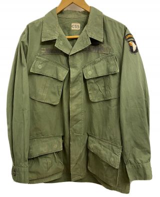 Id’d Vietnam War 101st Airborne Jungle Jacket 3 War Vet Division Uniform Fatigue