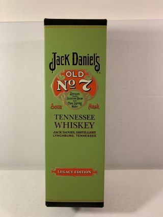 Limited Edition Jack Daniels Legacy Edition Green Label Empty Bottle And Box