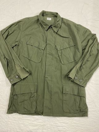 Old Stock Vietnam Jungle Shirt/fatigue 1968 Cotton Ripstop Large Regular