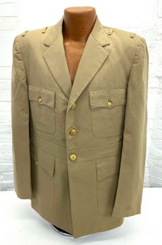 Vintage Us Navy Officers Khaki Dress Jacket