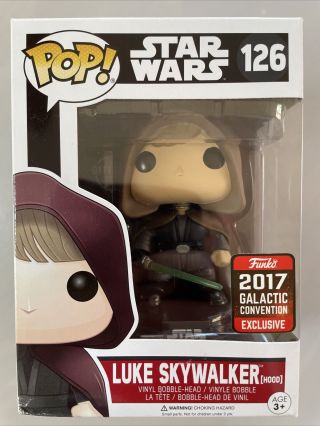 Funko Pop Luke Skywalker Hooded Exclusive.  Disney’s Star Wars Limited Edition