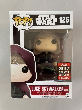 Funko Pop Luke Skywalker Hooded Exclusive.  Disney’s Star Wars Limited Edition 2