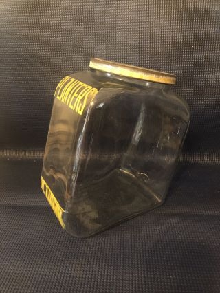 Vintage Antique Planter ' s Mr.  Peanut Glass Jar Streamline with Tin Lid 2
