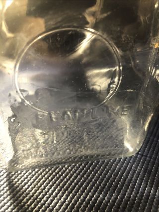 Vintage Antique Planter ' s Mr.  Peanut Glass Jar Streamline with Tin Lid 3