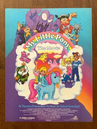 1986 My Little Pony The Movie Authentic Vintage Print Ad/poster Toys Pop Art