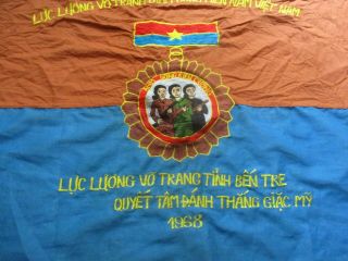 Flag_ Vietcong Nva Nlf North Vn Army Flag Victory In Ben Tre 1968