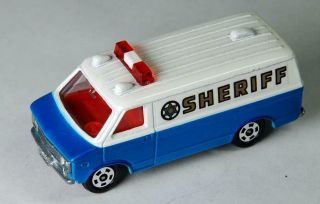 Tomica Die Cast Chevrolet Chevyvan Sheriff 1977 Tomy Toy Car F22