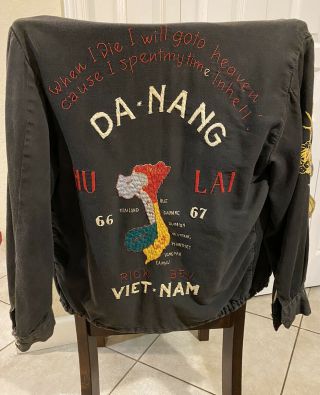 Vietnam Era Childs Souvenir Tour Jacket 1966 - 1967 Da - Nang