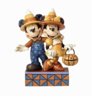 Jim Shore Disney Traditions Mickey And Minnie Mouse Halloween Countdown To Candy