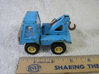 Vtg Mini Miniature Buddy L Blue Tow Truck Wrecker Toy Japan