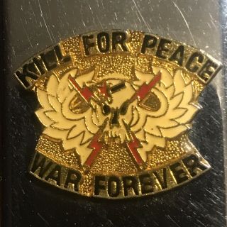 Vintage 1972 Zippo Slim Lighter Military “kill For Peace War Forever”vietnam Era